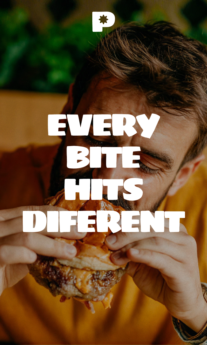 Zdjęcie lifestyle z hasłem Every bite hits different dla CHAP